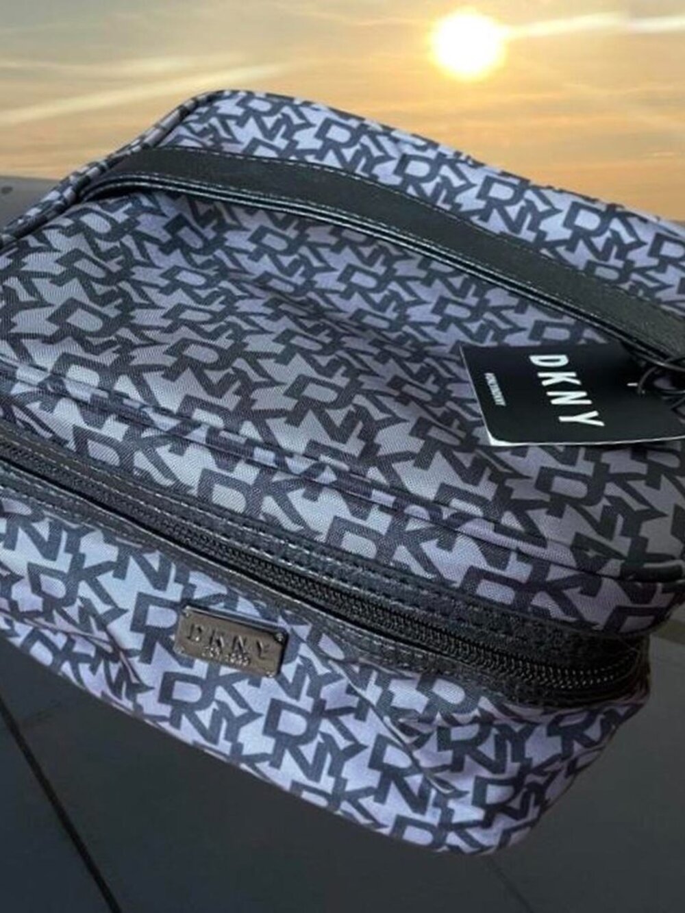 DKNY Brand New with tag Graphic Pattern Cosmetic Makeup Toiletry Bag